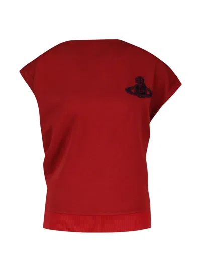 Vivienne Westwood Cotton Hebo Sweatshirt Asymmetric Ribbed Hem In Burgundy