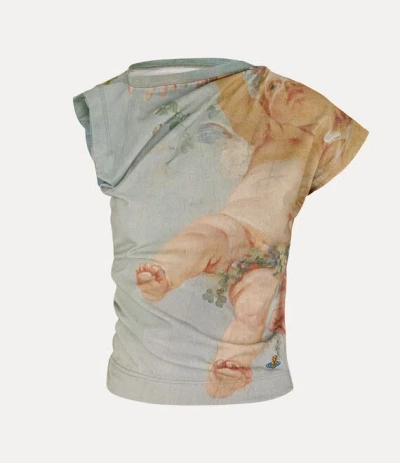 Vivienne Westwood Hebo Top Printed Co Jersey Primavera-cherubs Xs Women In Green