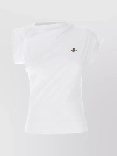 VIVIENNE WESTWOOD 'HEBO' TOP WITH ASYMMETRIC DESIGN AND SHORT SLEEVES