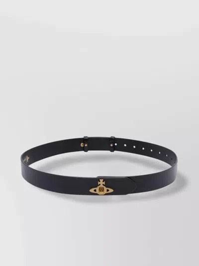 Vivienne Westwood High-end Belts With Gold-tone Hardware In Black