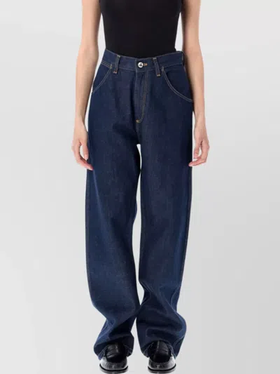 Vivienne Westwood High Rise Wide Leg Trousers With Pockets In Blue