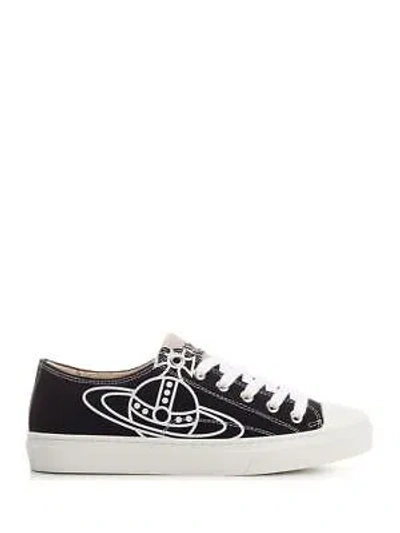 Pre-owned Vivienne Westwood High-top Canvas Sneakers In Black