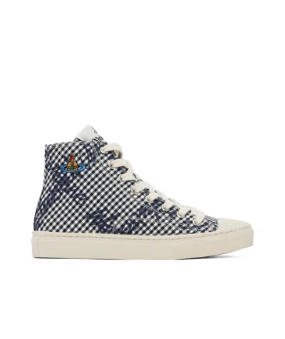 Vivienne Westwood High-top Plimsoll Print Classic Shirt Gingham-vw-black 3-36 Women