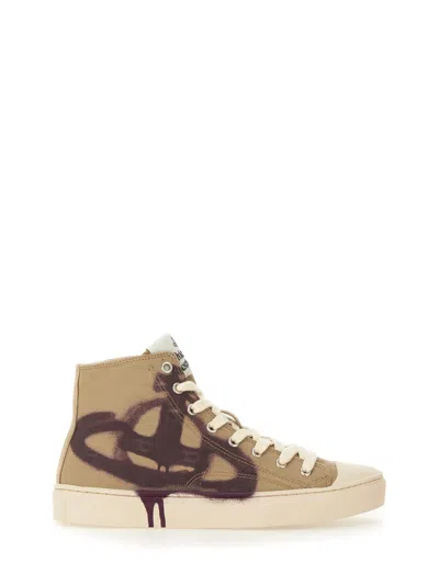 Vivienne Westwood High Top Trainer In Brown