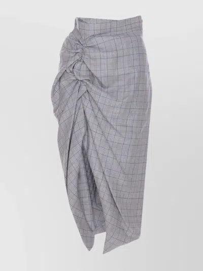 Vivienne Westwood High Waist Checked Pattern Midi Skirt