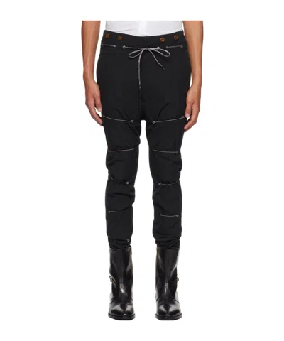 Vivienne Westwood High-waist Drawstring Casual Pants In Black