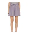 Vivienne Westwood Short W Cj Lilac Striped Cotton Women In Purple