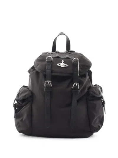 Pre-owned Vivienne Westwood Highland Orb Backpack In Black
