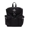 Vivienne Westwood Backpack Buckle Straps Flap Top Handle In Black