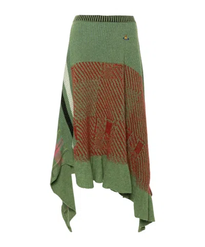 Vivienne Westwood Highlander Skirt In Green