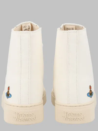 Vivienne Westwood High-top Cotton Plimsoll Sneaker In White