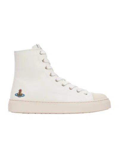 Vivienne Westwood High-top Lace-up Sneakers In White