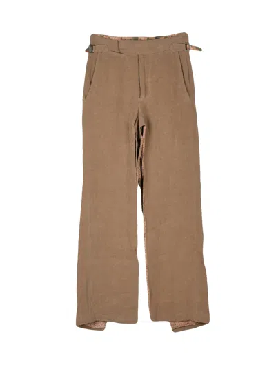 Vivienne Westwood High-waisted Linen Trousers With Floral Lining In Multi