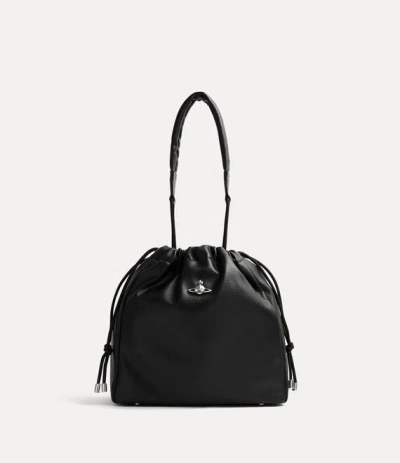 Vivienne Westwood Hilary Bucket Bag Faux Leather Black