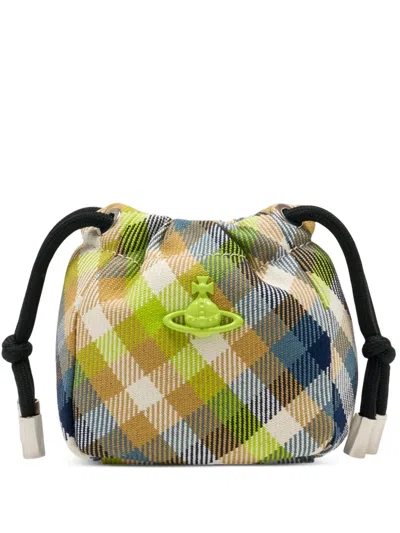 Vivienne Westwood Hilary Plaid-pattern Clutch Bag In Multi