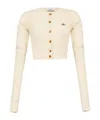 Vivienne Westwood Bea Cardigan Crewneck Long Sleeves In White