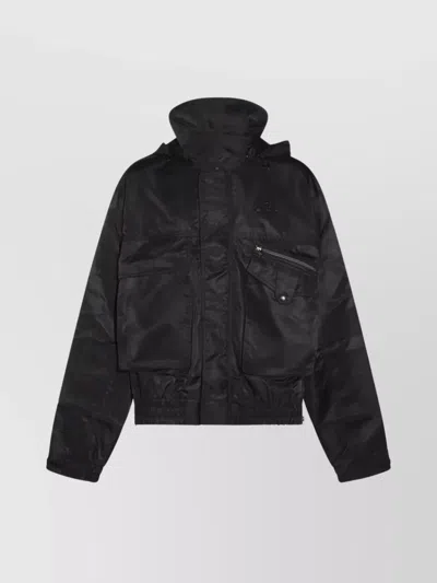 Vivienne Westwood Hooded Design Jacket With Elastic Hem And Multiple Pockets In Black