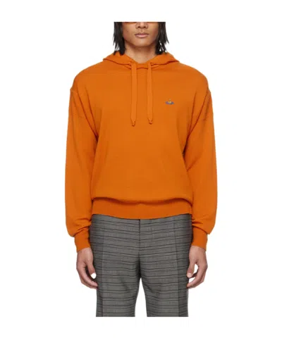 Vivienne Westwood Hooded Long-sleeved Sweater In Orange