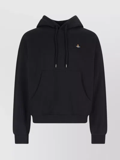 Vivienne Westwood Hooded Sweatshirt Kangaroo Pocket In Black