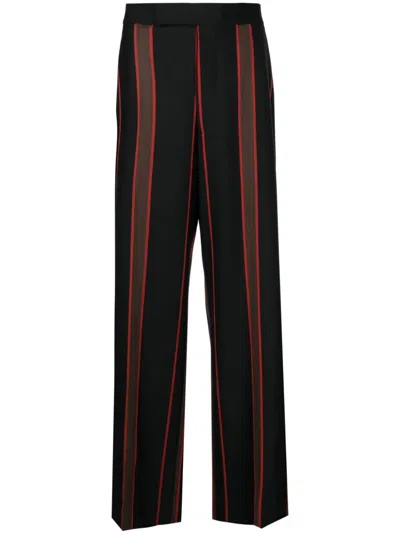 Vivienne Westwood Humphrey Striped Jacquard Trousers In Black
