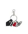 Vivienne Westwood Black & Silver 'i Love Orb' Keychain In Multicolor