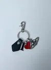 Vivienne Westwood Black & Silver 'i Love Orb' Keychain In Black