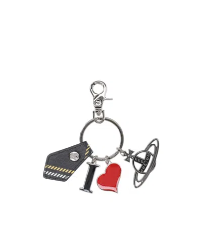Vivienne Westwood I Love Orb Keyring In Gold