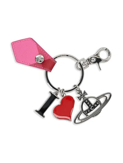 Vivienne Westwood I Love Orb Keyring In Silver