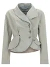 Vivienne Westwood Light Grey Cotton Blazer In Gray