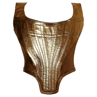 Pre-owned Vivienne Westwood Iconic Gold Corset Rare Red Label
