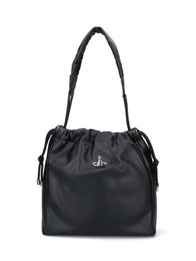 Vivienne Westwood "ilary" Bucket Bag In Black
