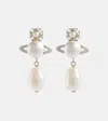 Vivienne Westwood Inass Faux Pearl Drop Earrings In Silver