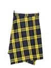 Vivienne Westwood Knee Length Plaid Skirt With Asymmetric Hem