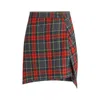 Vivienne Westwood Infinity Plaid Virgin Wool Miniskirt In Red