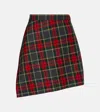 Vivienne Westwood Infinity Plaid Virgin Wool Miniskirt In Green