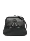 VIVIENNE WESTWOOD INJECTED-ORB LEATHER CLUTCH BAG