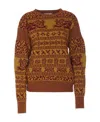 Vivienne Westwood Intarsia Wool-blend Jumper In Brown