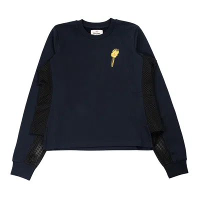 Vivienne Westwood Iris Sweatshirt In Navy Blue In Blu Navy