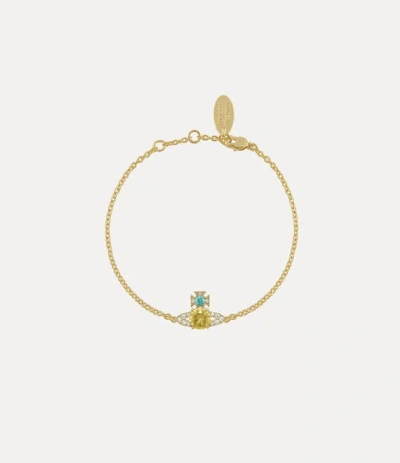 Vivienne Westwood Ismene Bracelet Gold-light-turquiose-light-yellow-white-cz Gold-light-turquiose-light-yellow-white-c