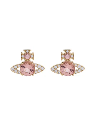 Vivienne Westwood Ismene Crystal-embellished Orb Stud Earrings In Gold