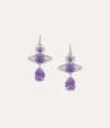 Vivienne Westwood Ismene Drop Earrings Silver Zirconia Women In Silver