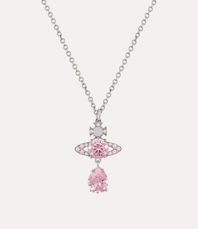 Vivienne Westwood Ismene Drop Pendant Necklace Platinum-milky-pink-pink-cz Platinum-milky-pink-pink-cz Women