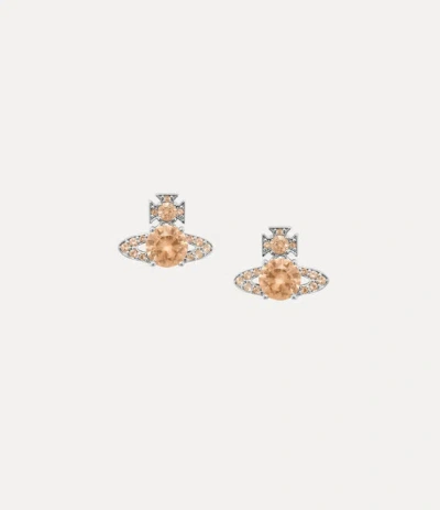 Vivienne Westwood Ismene Earrings -platinum-champagne-cz -platinum-champagne-cz Women In Multi