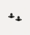Vivienne Westwood Ismene Earrings Gunmetal Cubic Zirconia Women In Gunmetal