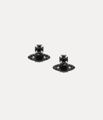 Vivienne Westwood Ismene Earrings Gunmetal Cubic Zirconia Women