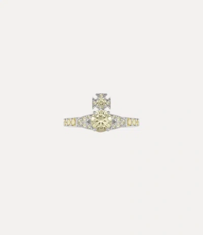 Vivienne Westwood Ismene Ring Platinum-yellow-cz Platinum-yellow-cz Unisex