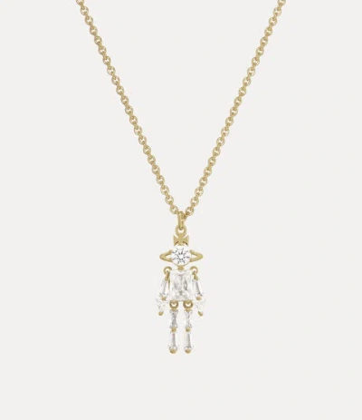 Vivienne Westwood Issa Pendant Necklace Gold Cubic Zirconia Women