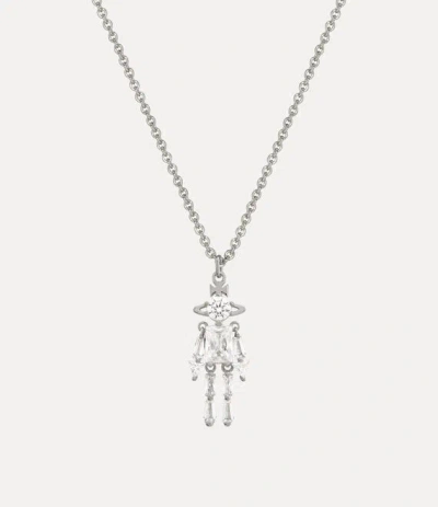 Vivienne Westwood Issa Pendant Necklace Silver Cubic Zirconia Women