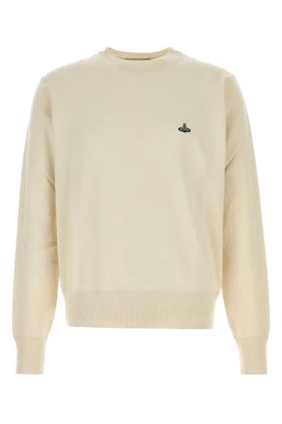 Vivienne Westwood Ivory Cotton Blend Alex Sweater In Multi