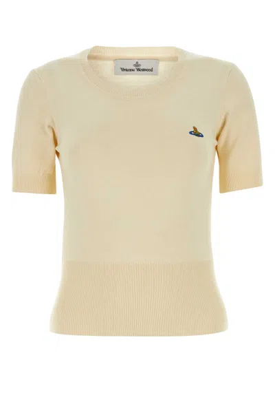 Vivienne Westwood Ivory Cotton Blend Bea Sweater In White